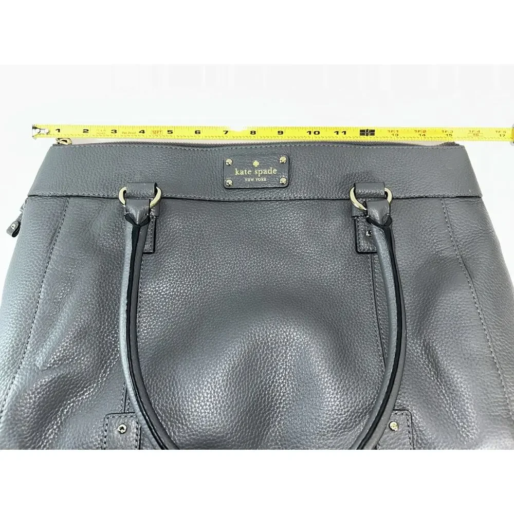 Kate Spade New York Berkshire Road Teegan Zip Gray Pebbled Leather 2016
